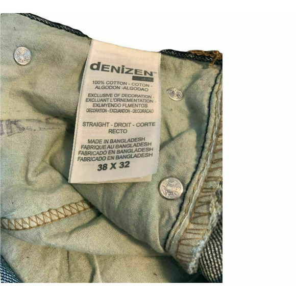 Levis Denizen Jeans Men Sz 38X32 Straight Leg Dark Wash Relaxed Fit Blue Denim - Picture 8 of 9